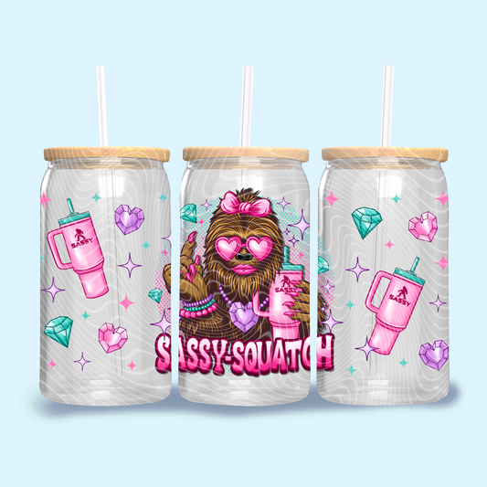 Sassy Squatch - UV dtf wrap 16oz libbey : GD