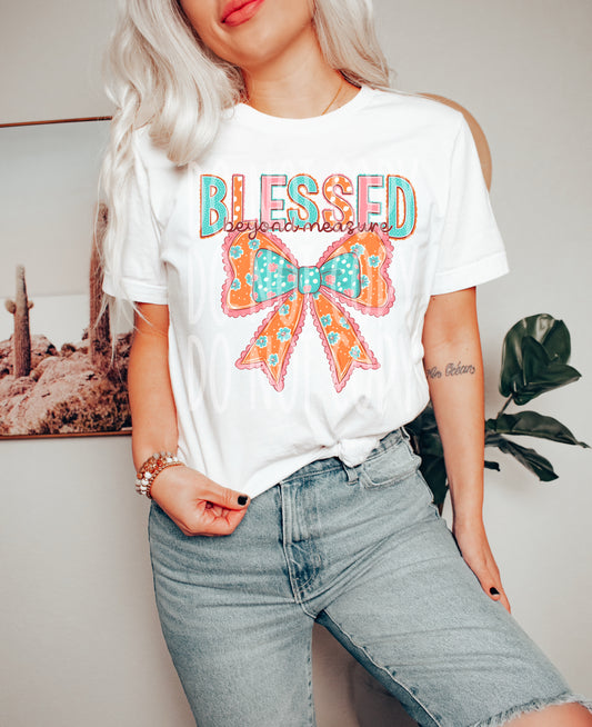Blessed beyond measure bow coquette - DTF TRANSFER (PHDC F25)