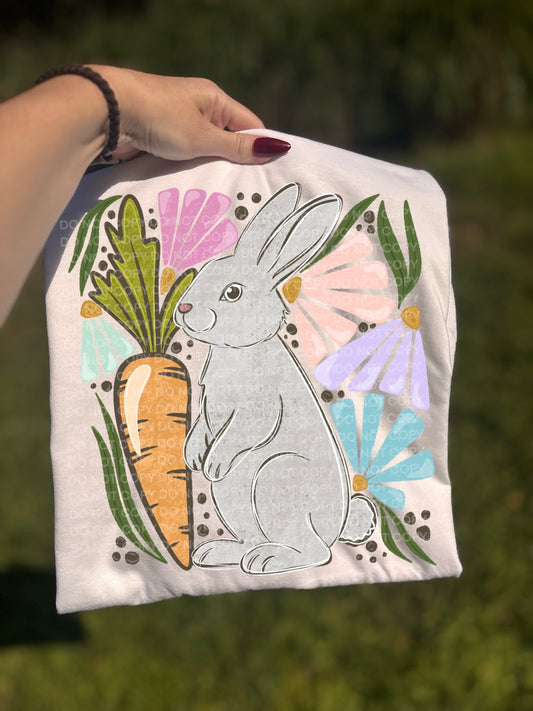 Bunny carrot collage - DTF TRANSFER (Eggstravaganza multi designer collab)