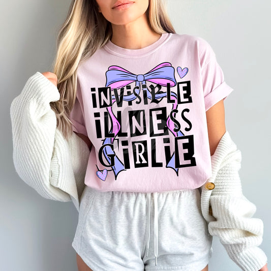 Invisible illness girlie - DTF TRANSFER (Invisible illness Collab)