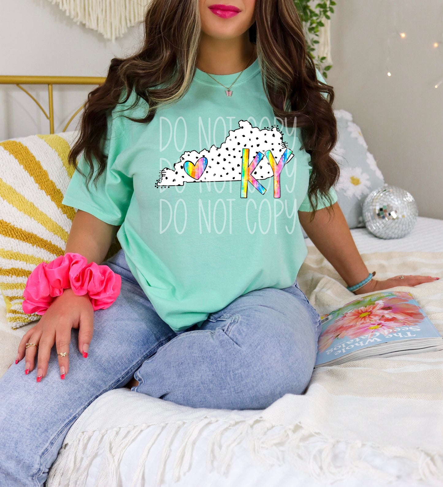 Dalmatian dots state names - pick your state! DTF TRANSFER (TED)