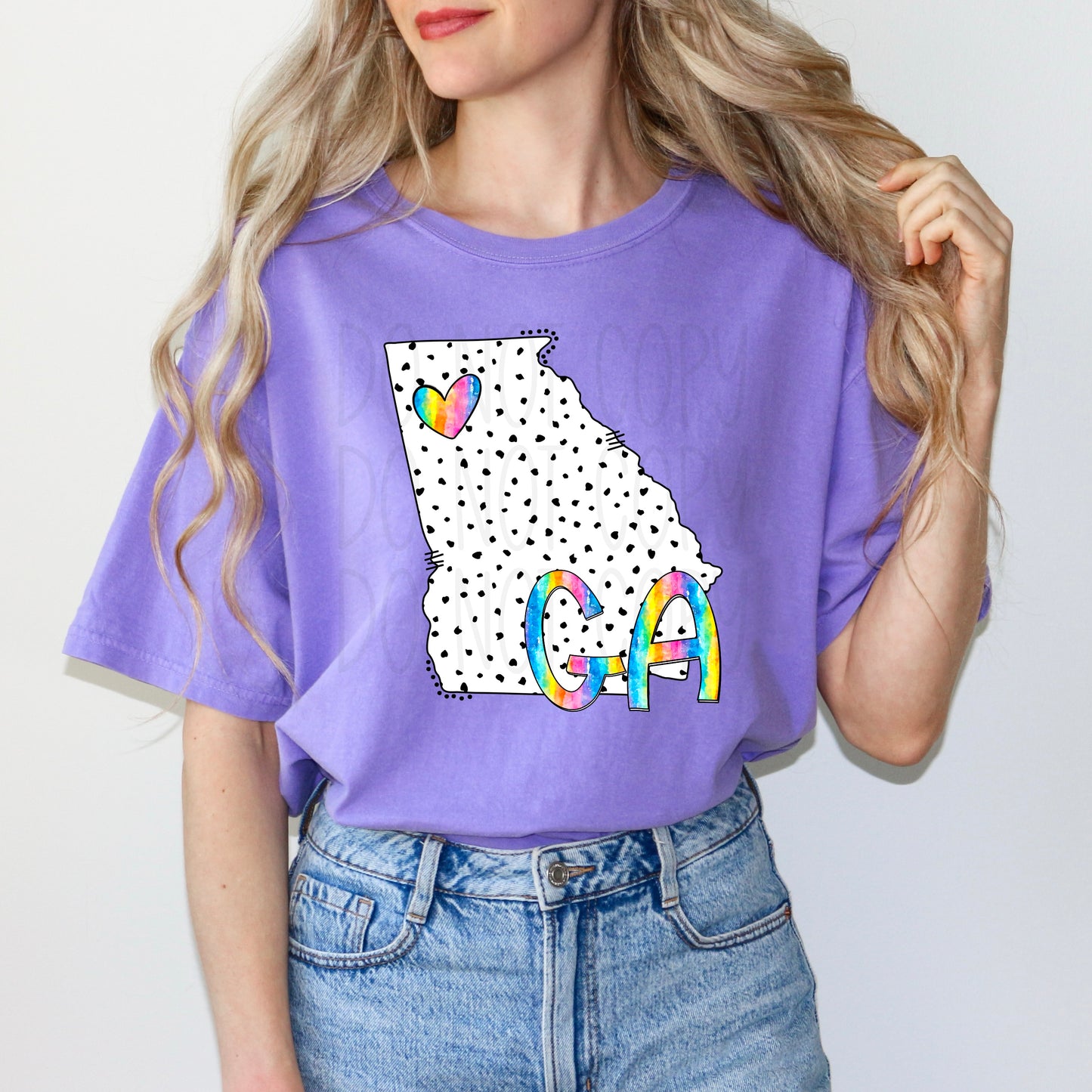 Dalmatian dots state names - pick your state! DTF TRANSFER (TED)