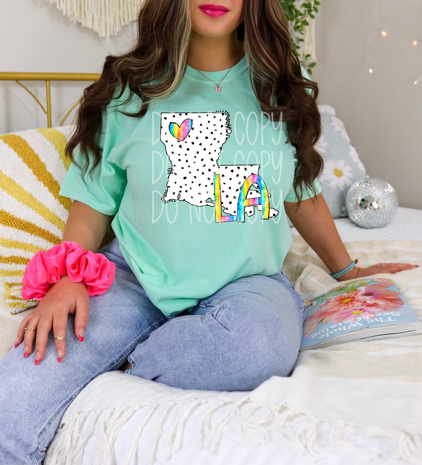 Dalmatian dots state names - pick your state! DTF TRANSFER (TED)