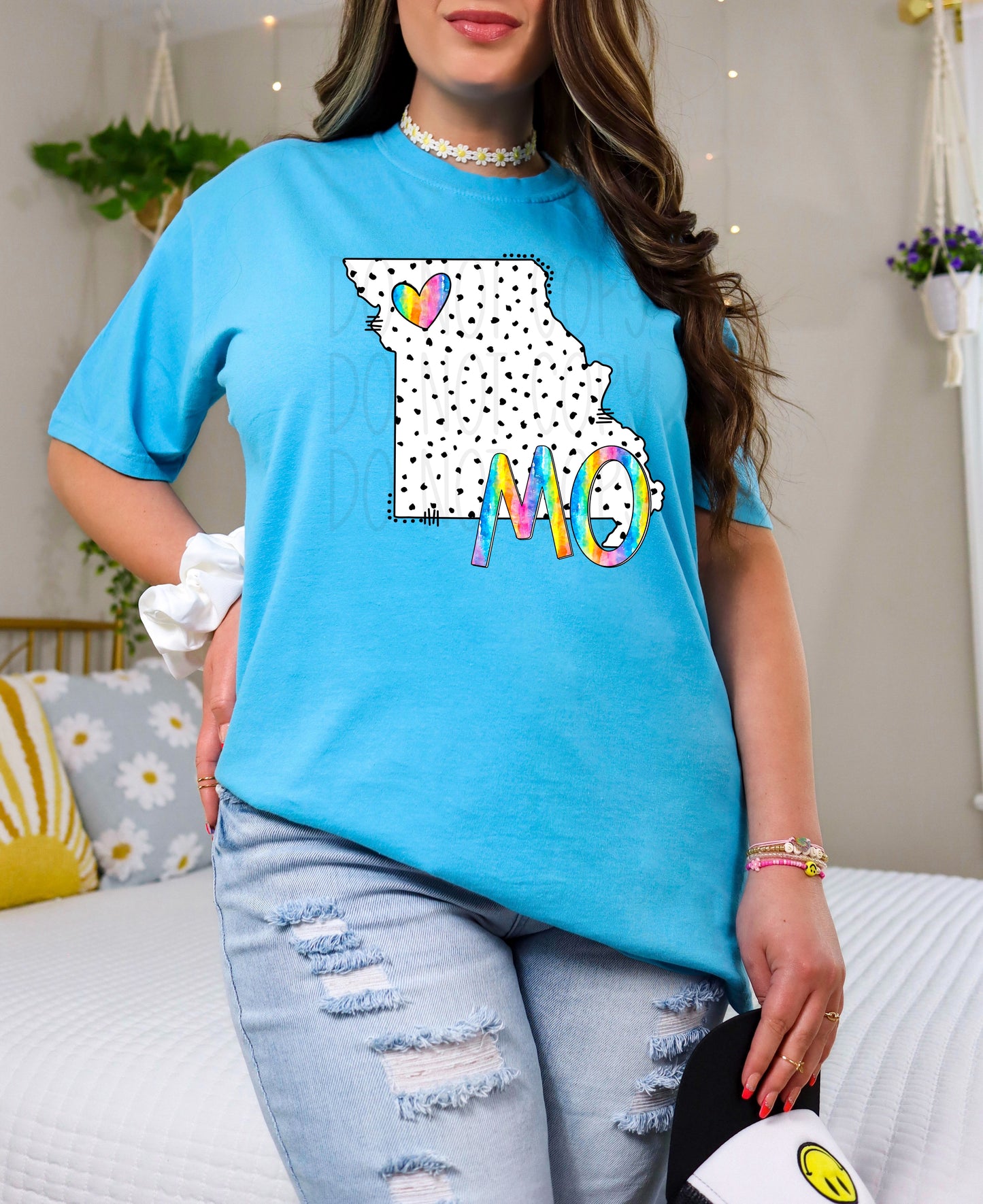 Dalmatian dots state names - pick your state! DTF TRANSFER (TED)