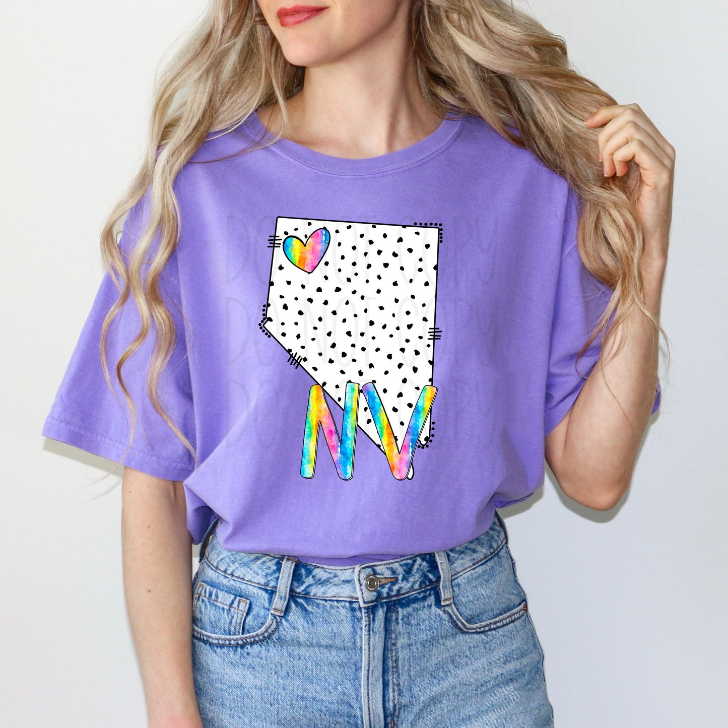 Dalmatian dots state names - pick your state! DTF TRANSFER (TED)