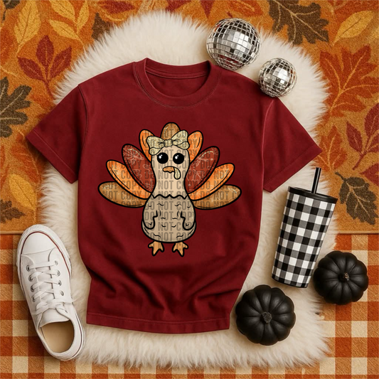 Turkey wearing bow - DTF TRANSFER (LCD)
