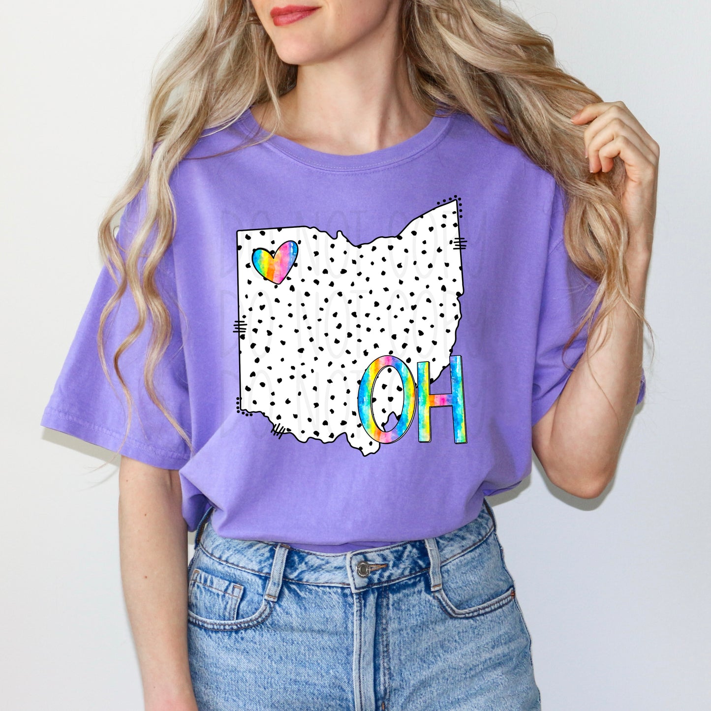 Dalmatian dots state names - pick your state! DTF TRANSFER (TED)