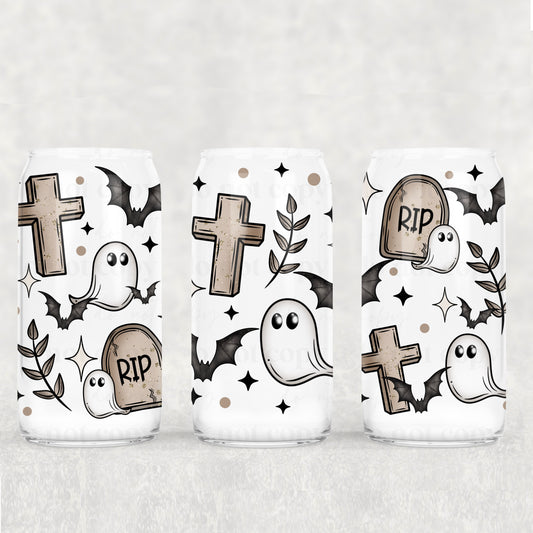 Graveyard ghosts - UV dtf wrap 16oz libbey : CSC