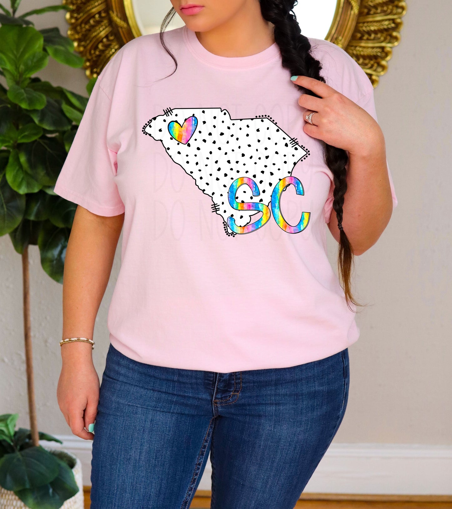 Dalmatian dots state names - pick your state! DTF TRANSFER (TED)