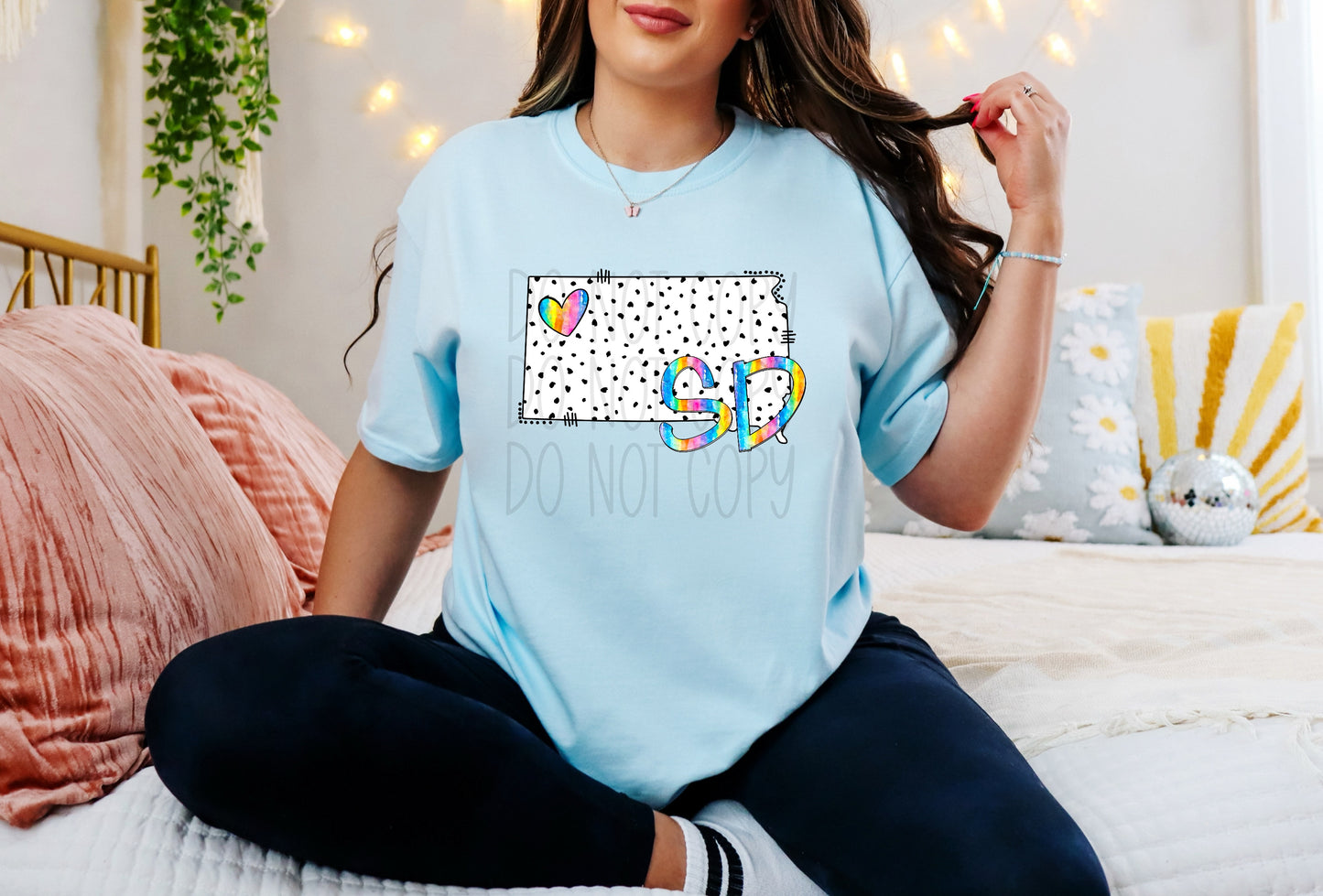 Dalmatian dots state names - pick your state! DTF TRANSFER (TED)