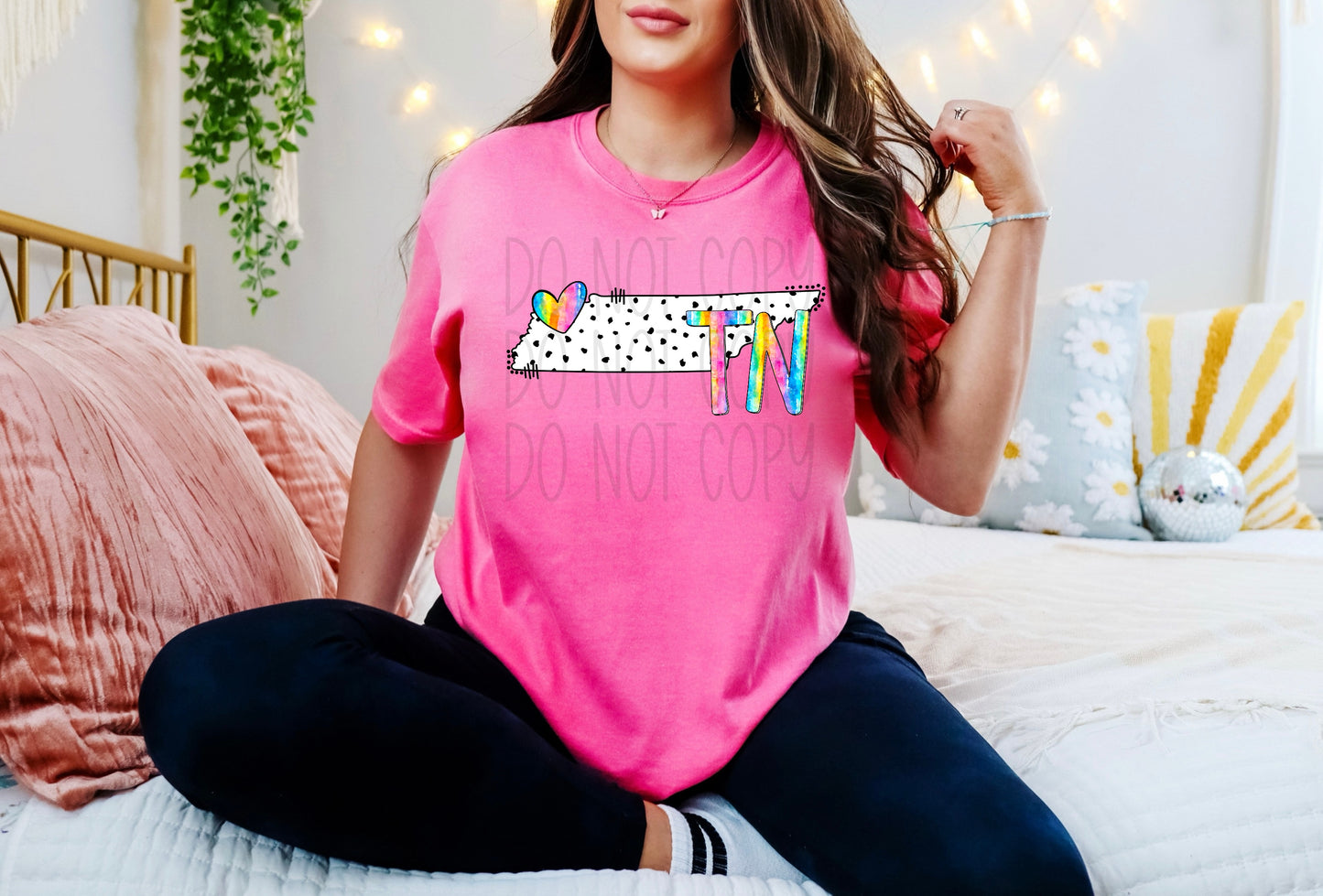 Dalmatian dots state names - pick your state! DTF TRANSFER (TED)