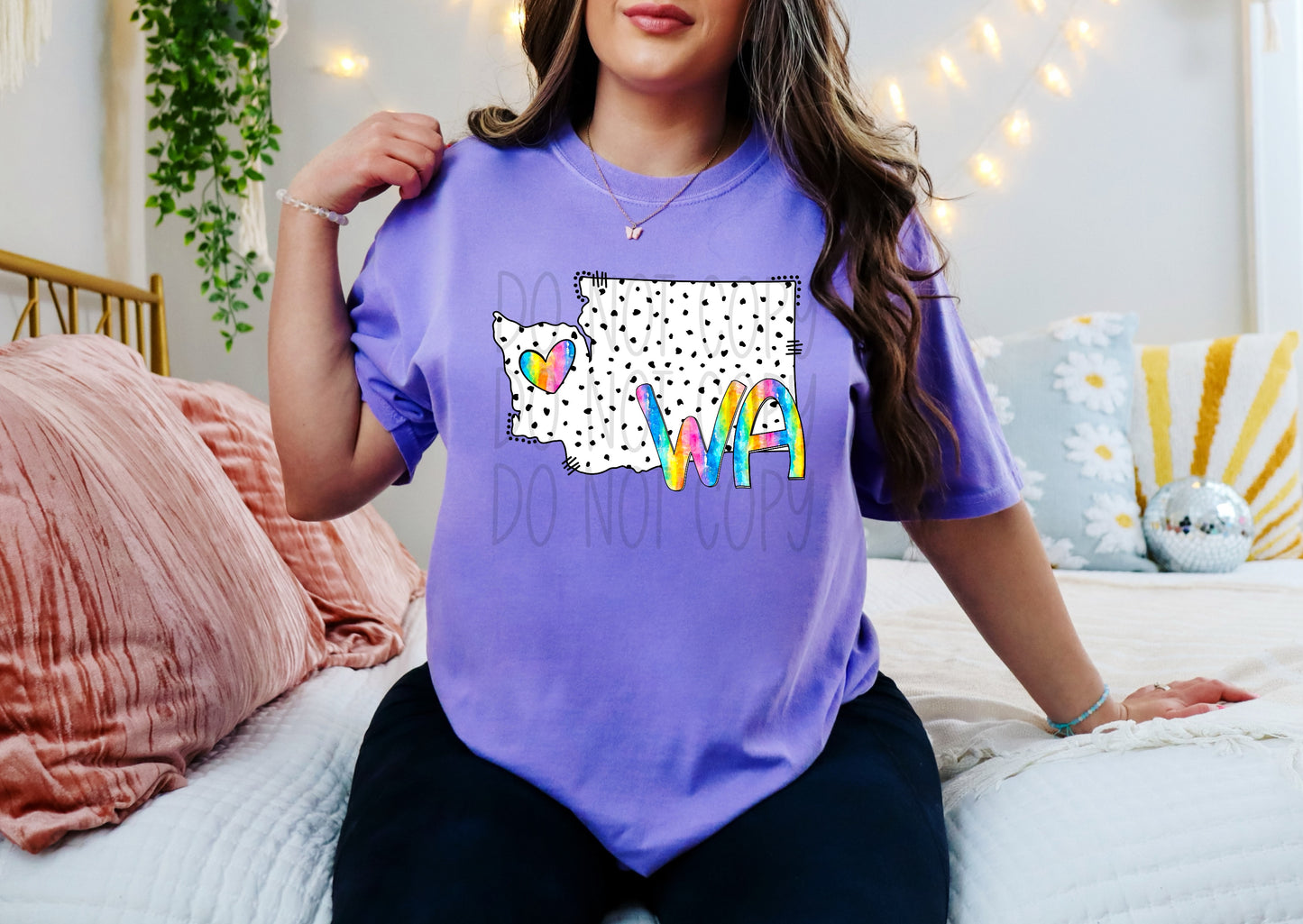 Dalmatian dots state names - pick your state! DTF TRANSFER (TED)