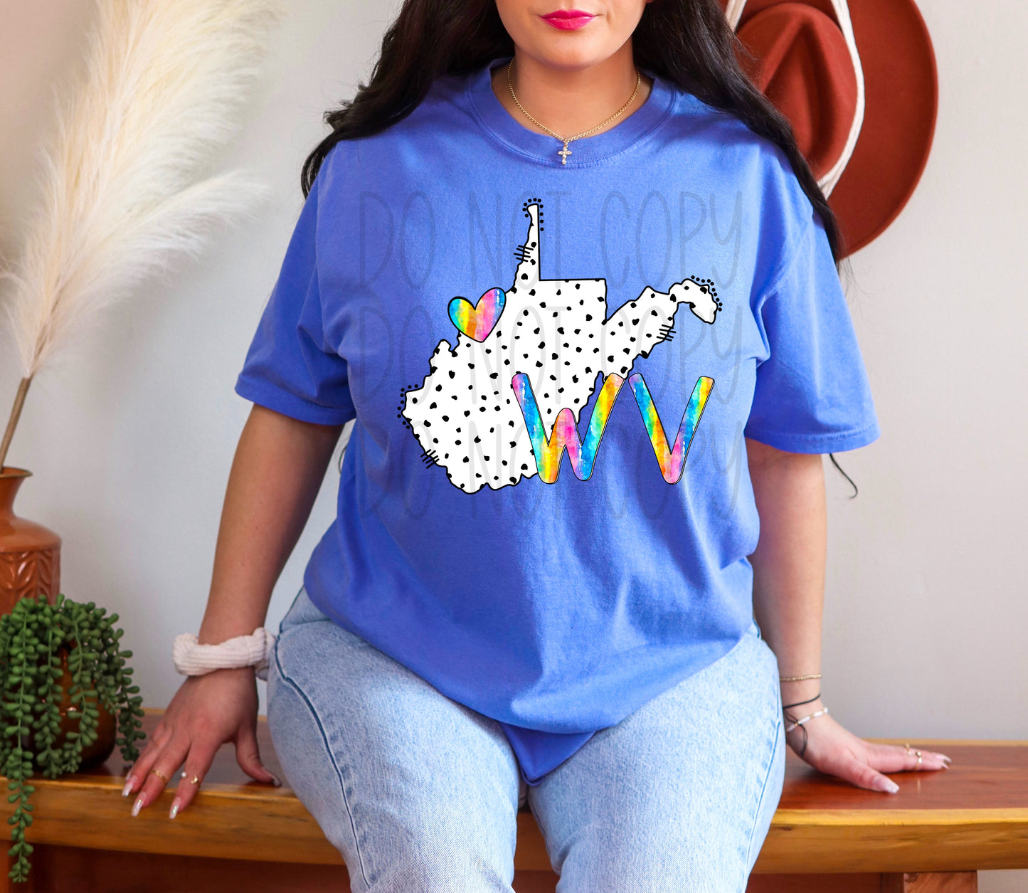 Dalmatian dots state names - pick your state! DTF TRANSFER (TED)