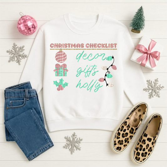 Christmas checklist - DTF TRANSFER (LCD)