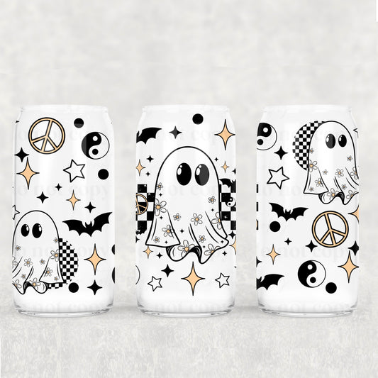 Retro ghosts - UV dtf wrap 16oz libbey : CSC