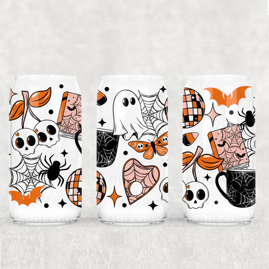 Spooky books - UV dtf wrap 16oz libbey : CSC