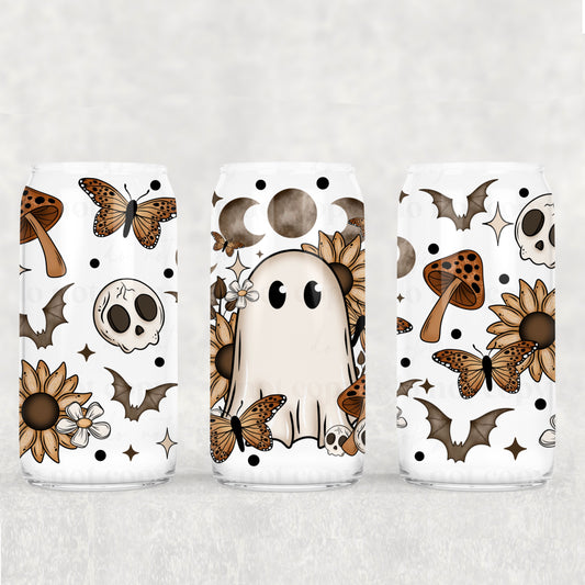 Cottagecore ghost skellies - UV dtf wrap 16oz libbey : CSC