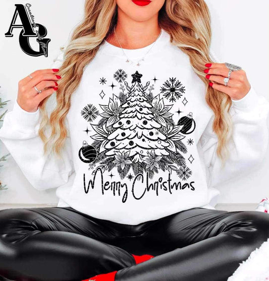 Merry Xmas black - DTF TRANSFER (AGCM Oct24)