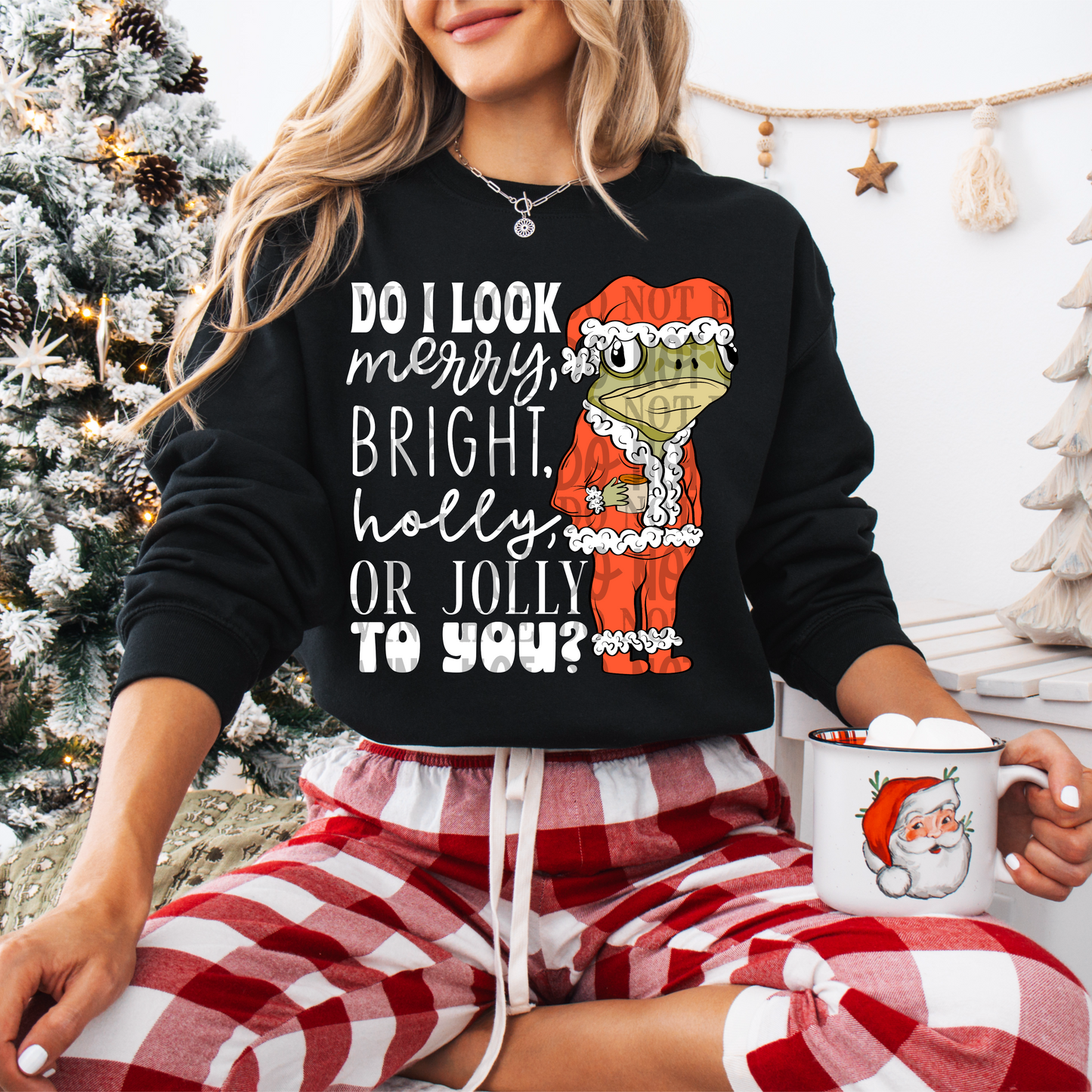 Do I look merry & bright  - DTF TRANSFER (SCRLW)