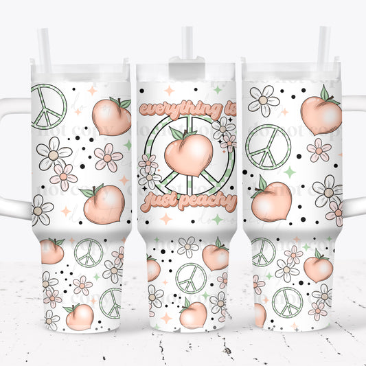 Just peachy; UV DTF 40OZ TUMBLER Wraps (top & bottom) (CSC Ap24)