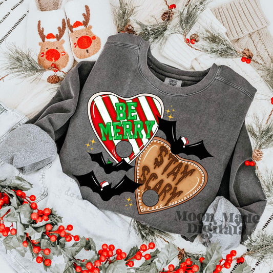 Be merry stay scary- DTF TRANSFER (MMDD)