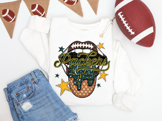 Packers Ice Cream Drip Tongue - DTF TRANSFER (SCG AUG25)
