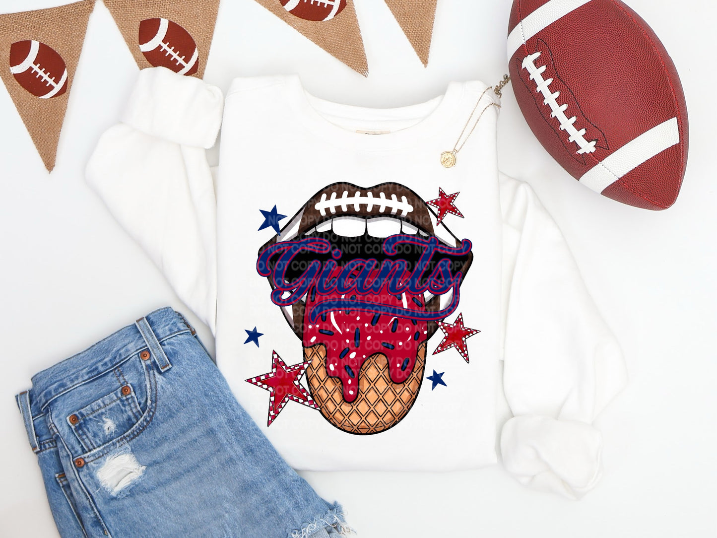 Giants Ice Cream Drip Tongue - DTF TRANSFER (SCG AUG25)