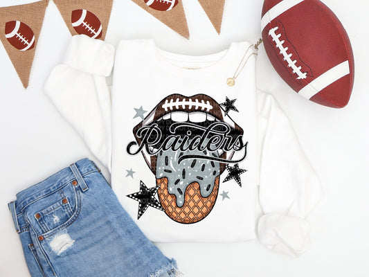 Raiders Ice Cream Drip Tongue - DTF TRANSFER (SCG AUG25)