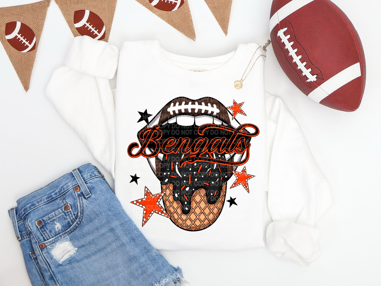 Bengals Ice Cream Drip Tongue - DTF TRANSFER (SCG AUG25)