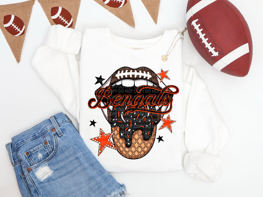 Bengals Ice Cream Drip Tongue - DTF TRANSFER (SCG AUG25)