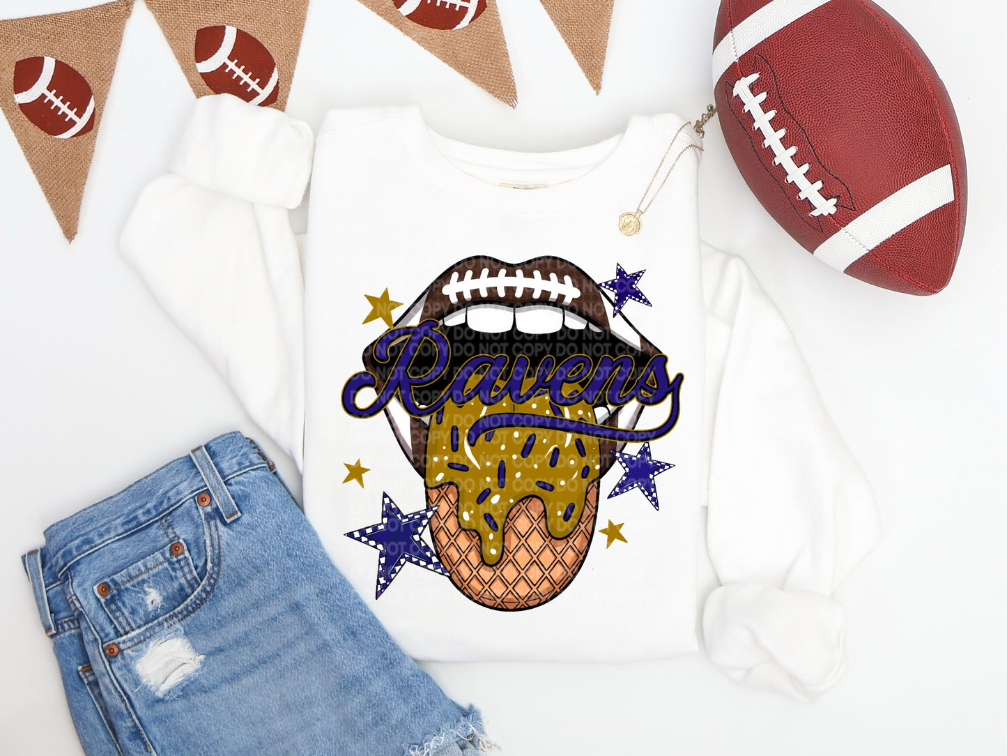 Ravens Ice Cream Drip Tongue - DTF TRANSFER (SCG AUG25)