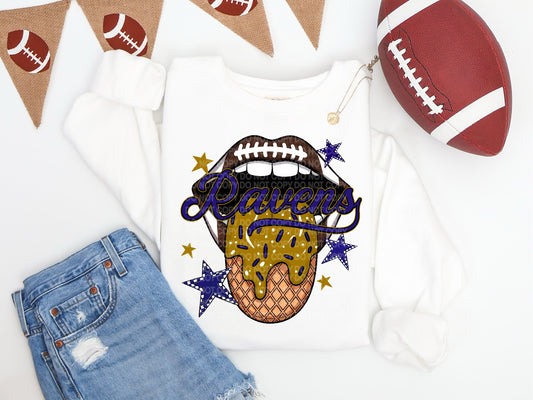 Ravens Ice Cream Drip Tongue - DTF TRANSFER (SCG AUG25)