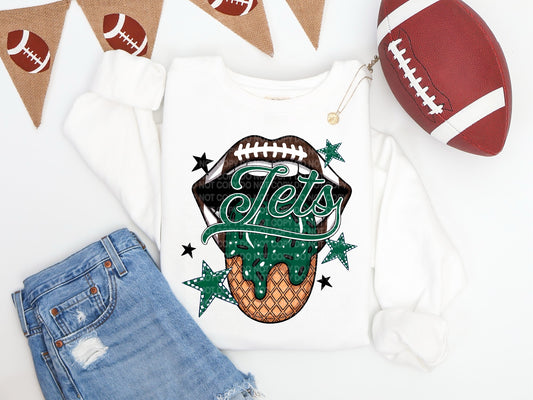 Jets  Ice Cream Drip Tongue - DTF TRANSFER (SCG AUG25)