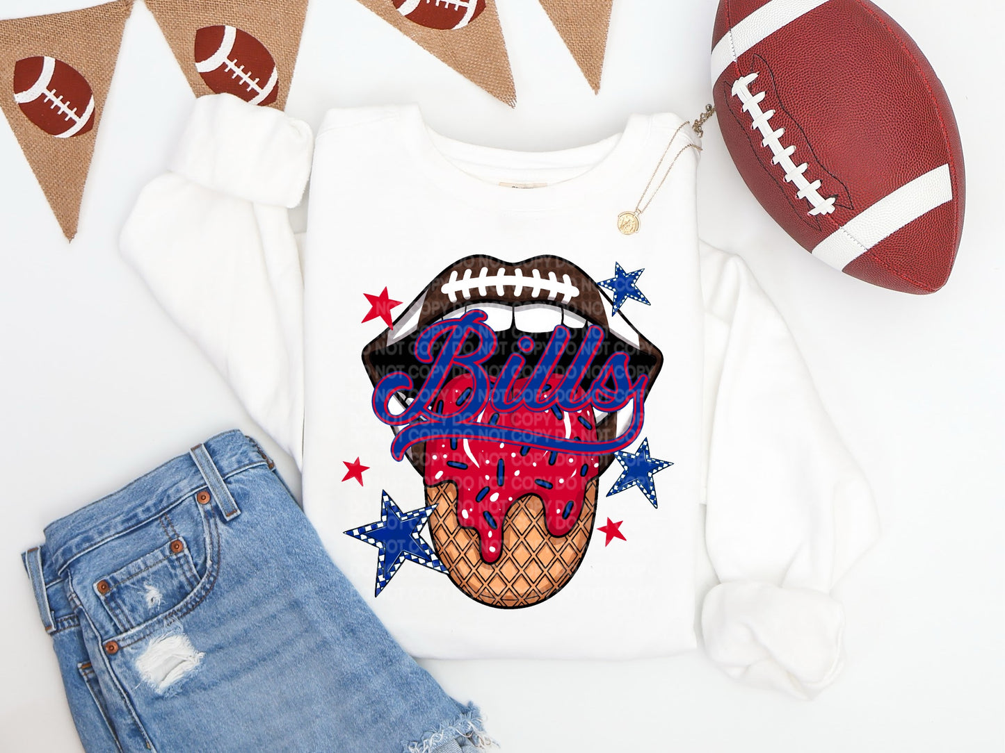 Bills Ice Cream Drip Tongue - DTF TRANSFER (SCG AUG25)