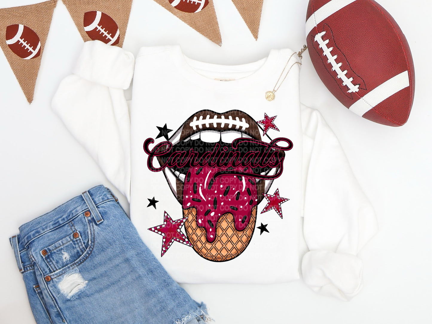 Cardinals Ice Cream Drip Tongue - DTF TRANSFER (SCG AUG25)