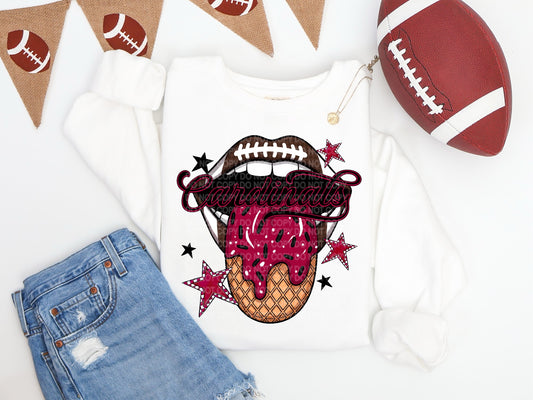 Cardinals Ice Cream Drip Tongue - DTF TRANSFER (SCG AUG25)