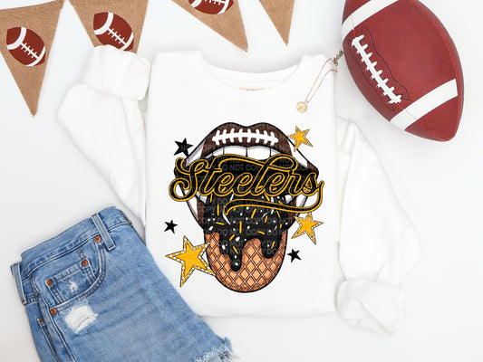 Steelers Ice Cream Drip Tongue - DTF TRANSFER (SCG AUG25)