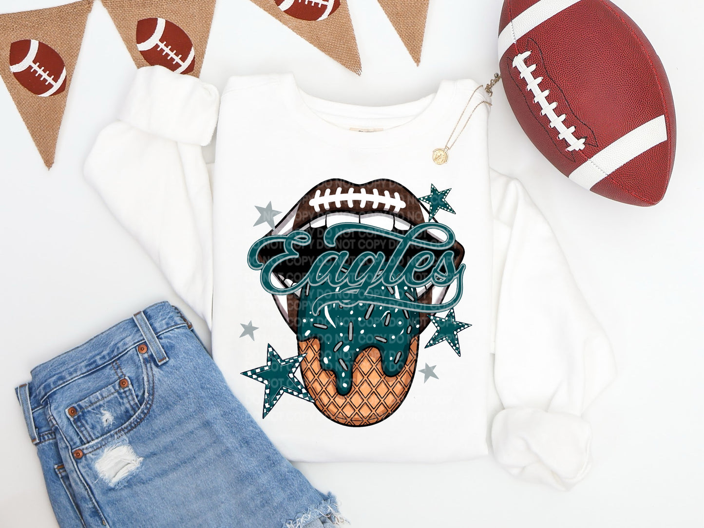 Eagles Ice Cream Drip Tongue - DTF TRANSFER (SCG AUG25)