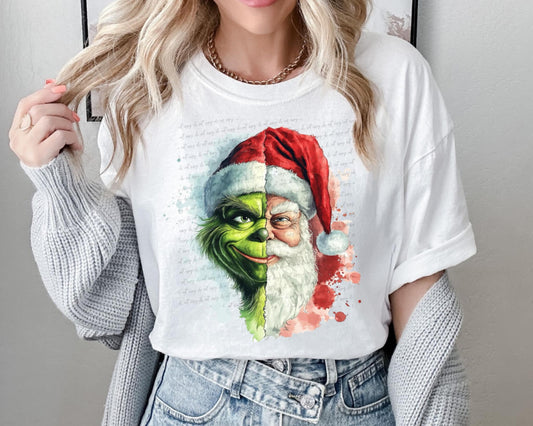 Santa/green guy - DTF TRANSFER (MG Xmas fundraiser)