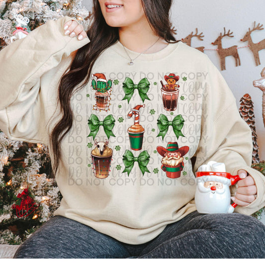 Christmas drinks- DTF TRANSFER (MG Xmas fundraiser)