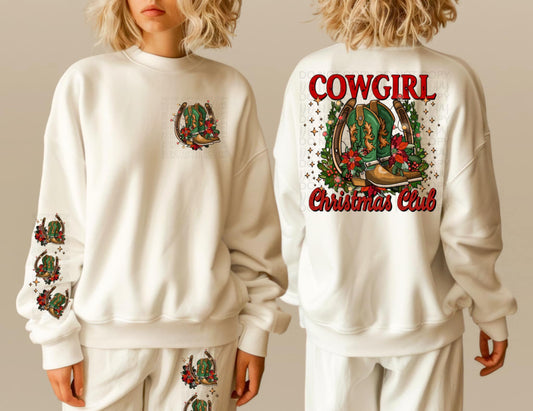 Cowgirl Christmas club- DTF TRANSFER (MG Xmas fundraiser)
