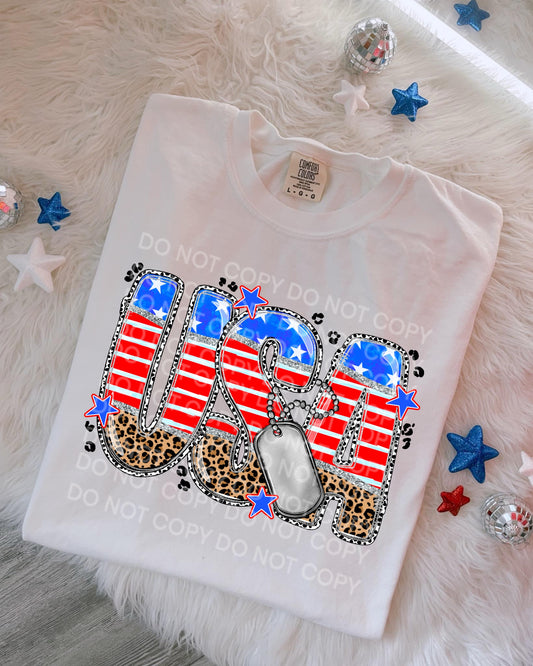 USA w/ leopard - DTF TRANSFER (SCG MY25)