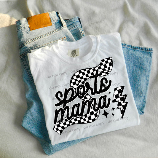 Sports Mama checkered - DTF TRANSFER