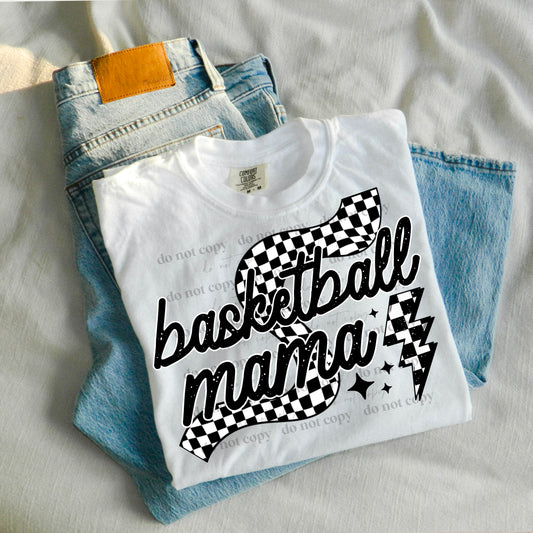 Basketball Mama checkered - DTF TRANSFER (Copy)