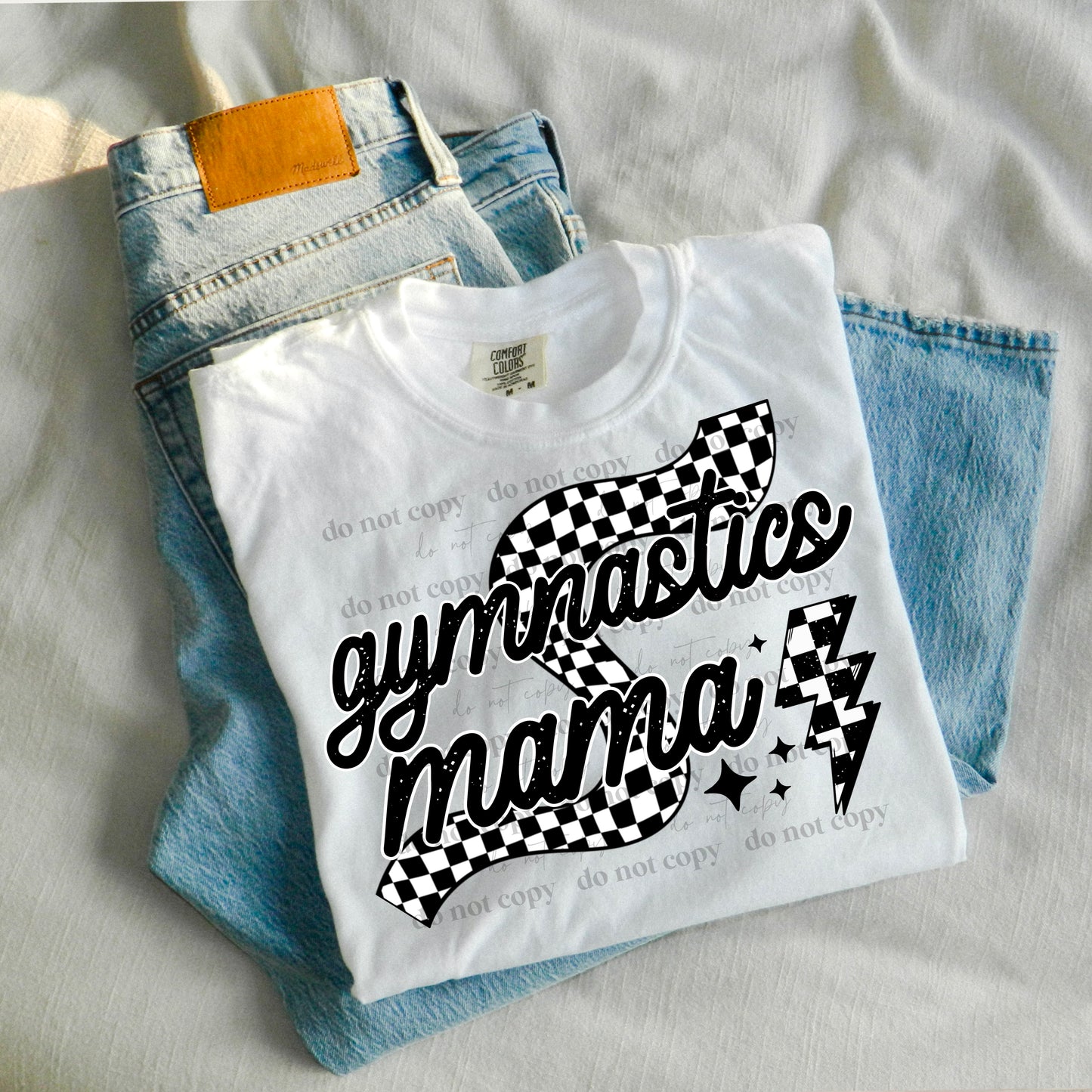 Gymnastics Mama checkered - DTF TRANSFER
