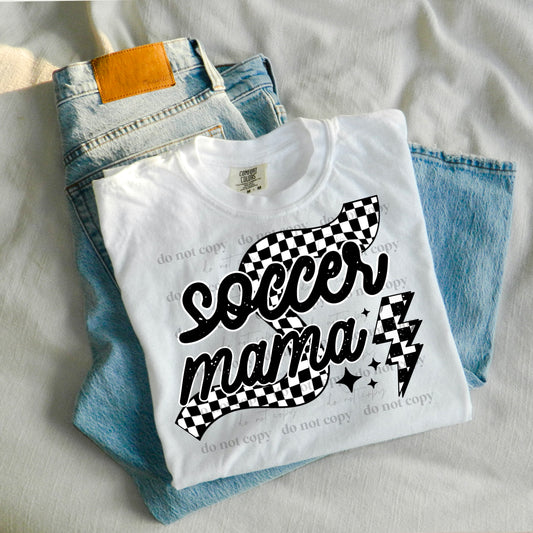 Soccer Mama checkered - DTF TRANSFER