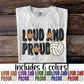 Softball Loud and proud (CHOOSE YOUR COLOR) - DTF TRANSFER (DDVA FDC Sports Collab)