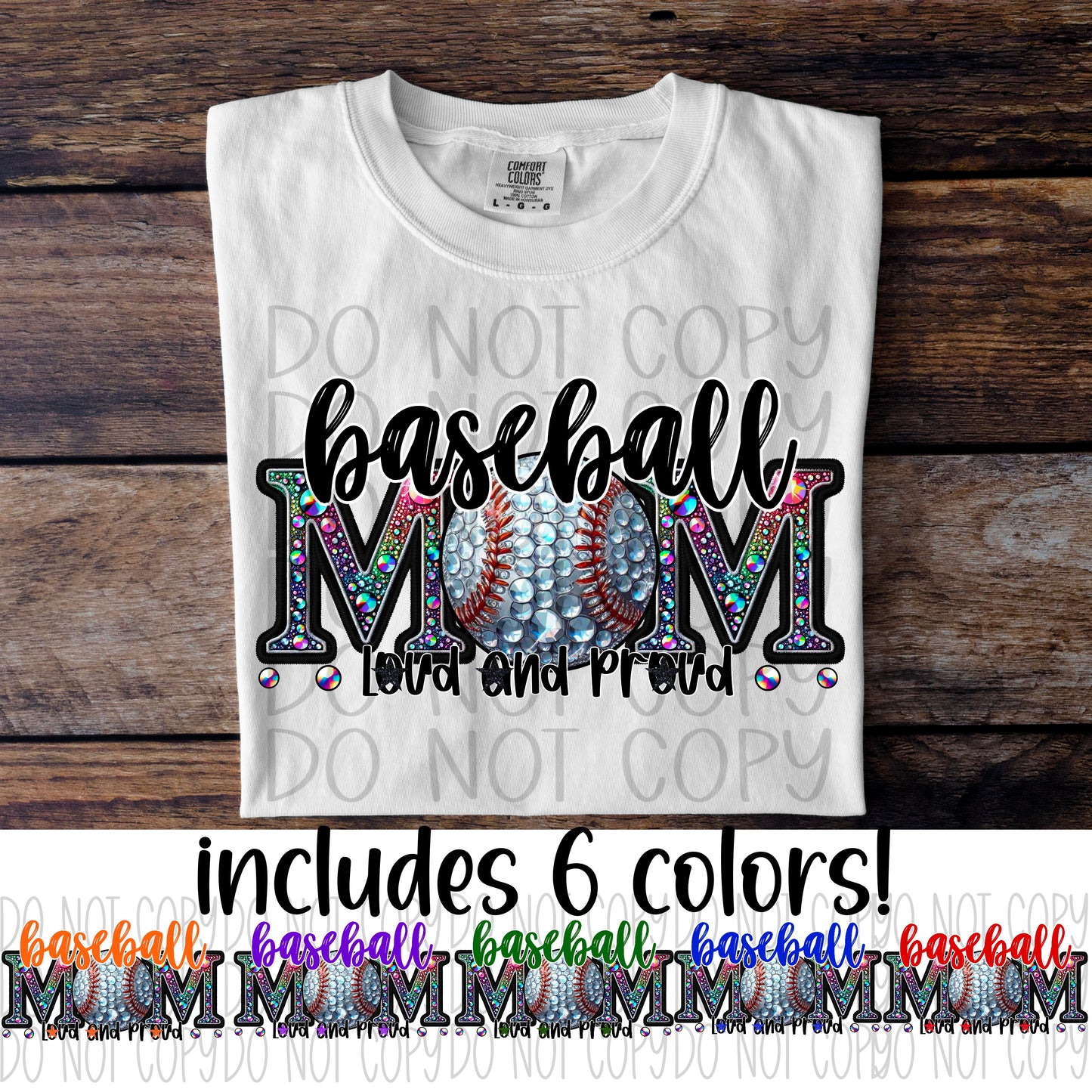 Softball Loud and proud (CHOOSE YOUR COLOR) - DTF TRANSFER (DDVA FDC Sports Collab)
