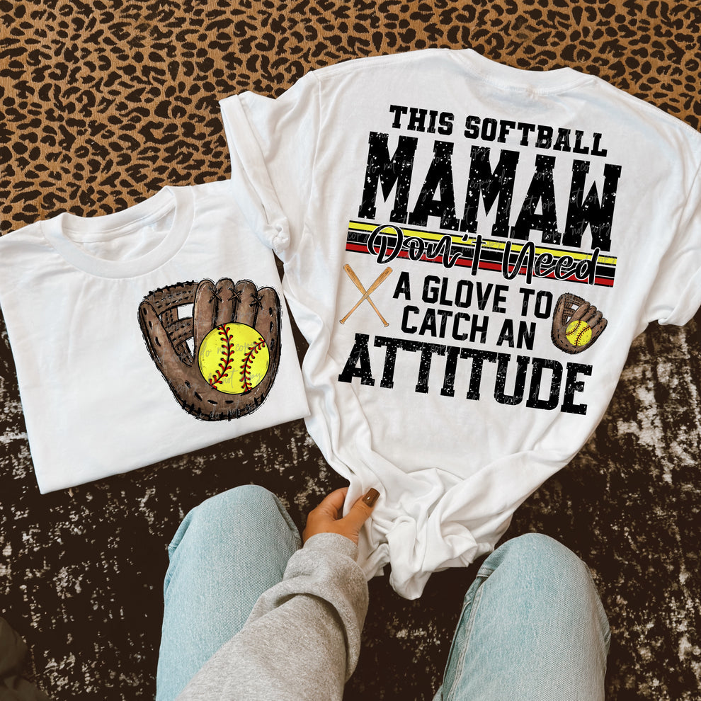 Softball Mawmaw Attitude-DTF TRANSFER (VDS)