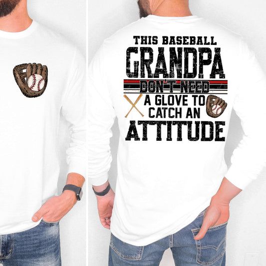 Baseball Grandpa Attitude-DTF TRANSFER (VDS)
